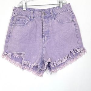 🦋Wild fable women’s highest rise denim wash purple short size-6